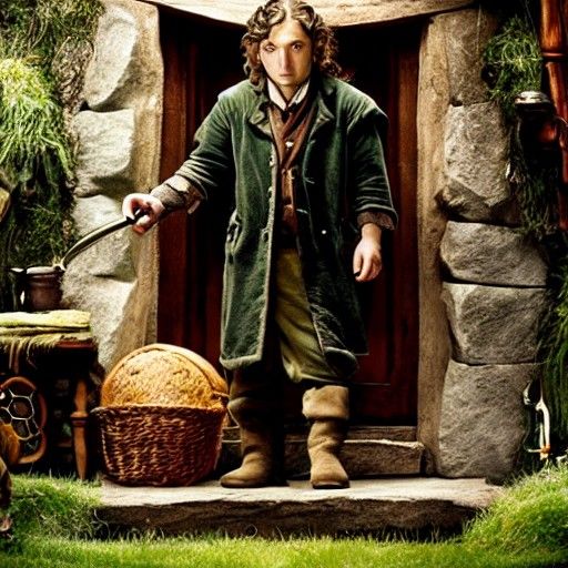 AI-Generated Hobbit Illustration