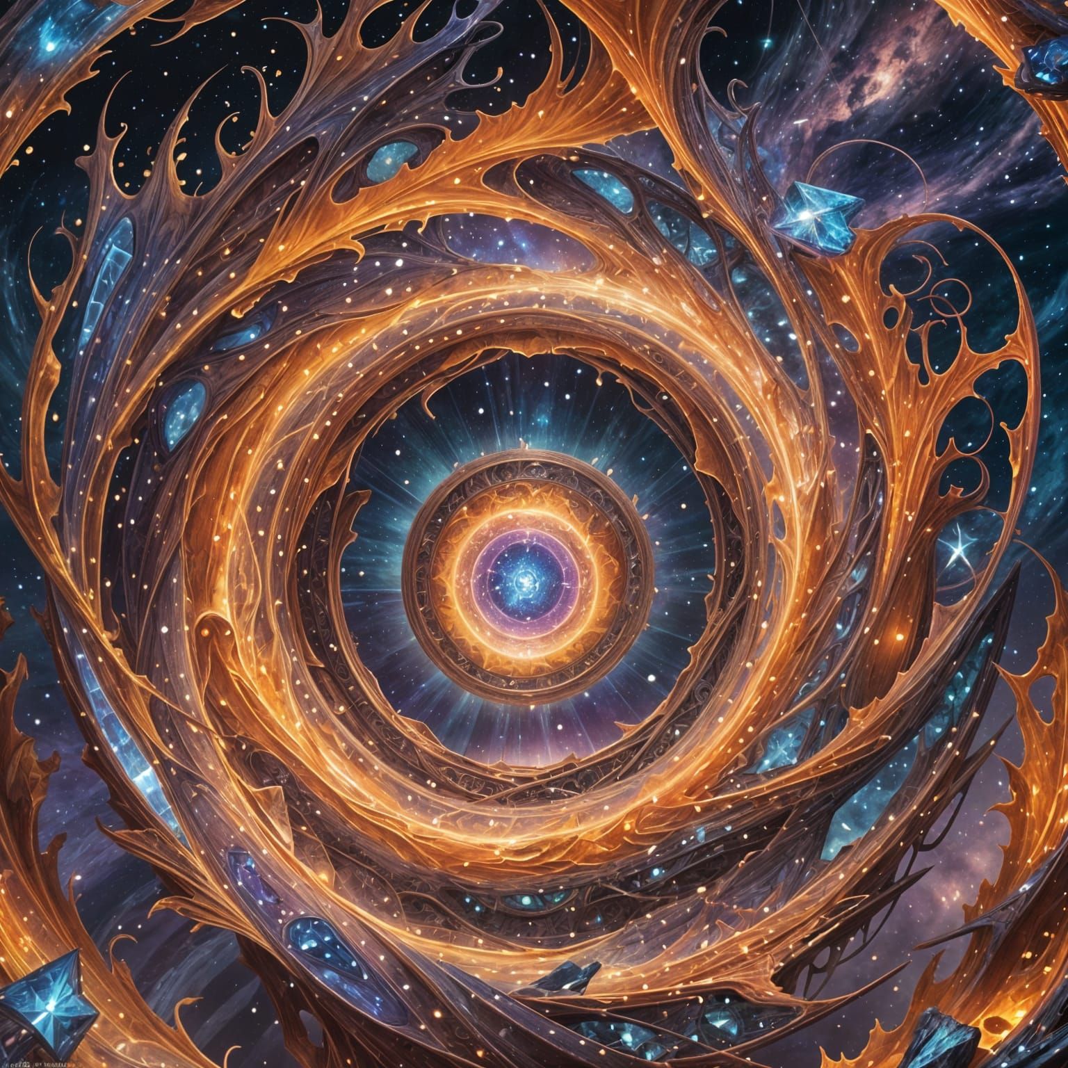 Intricate Multidimensional Curiosity Concept Art