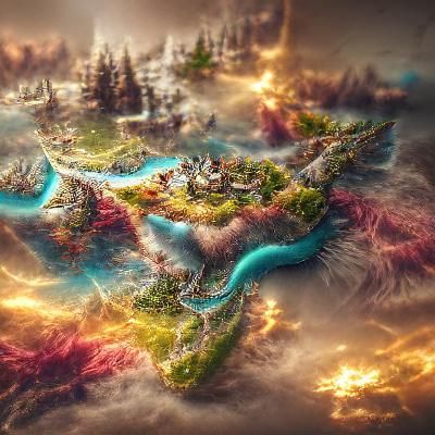 Luminous Fantasy Landscape Digital Art
