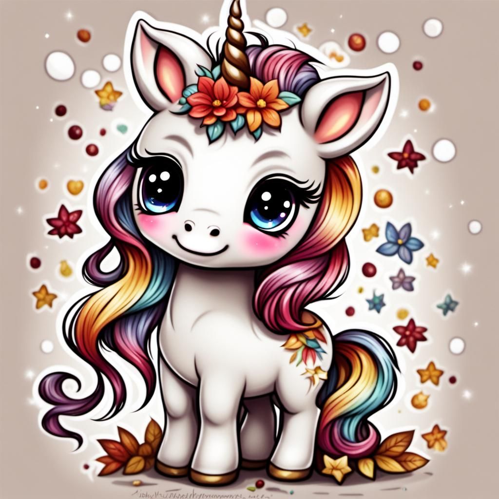 Cute Chibi Unicorn Artwork