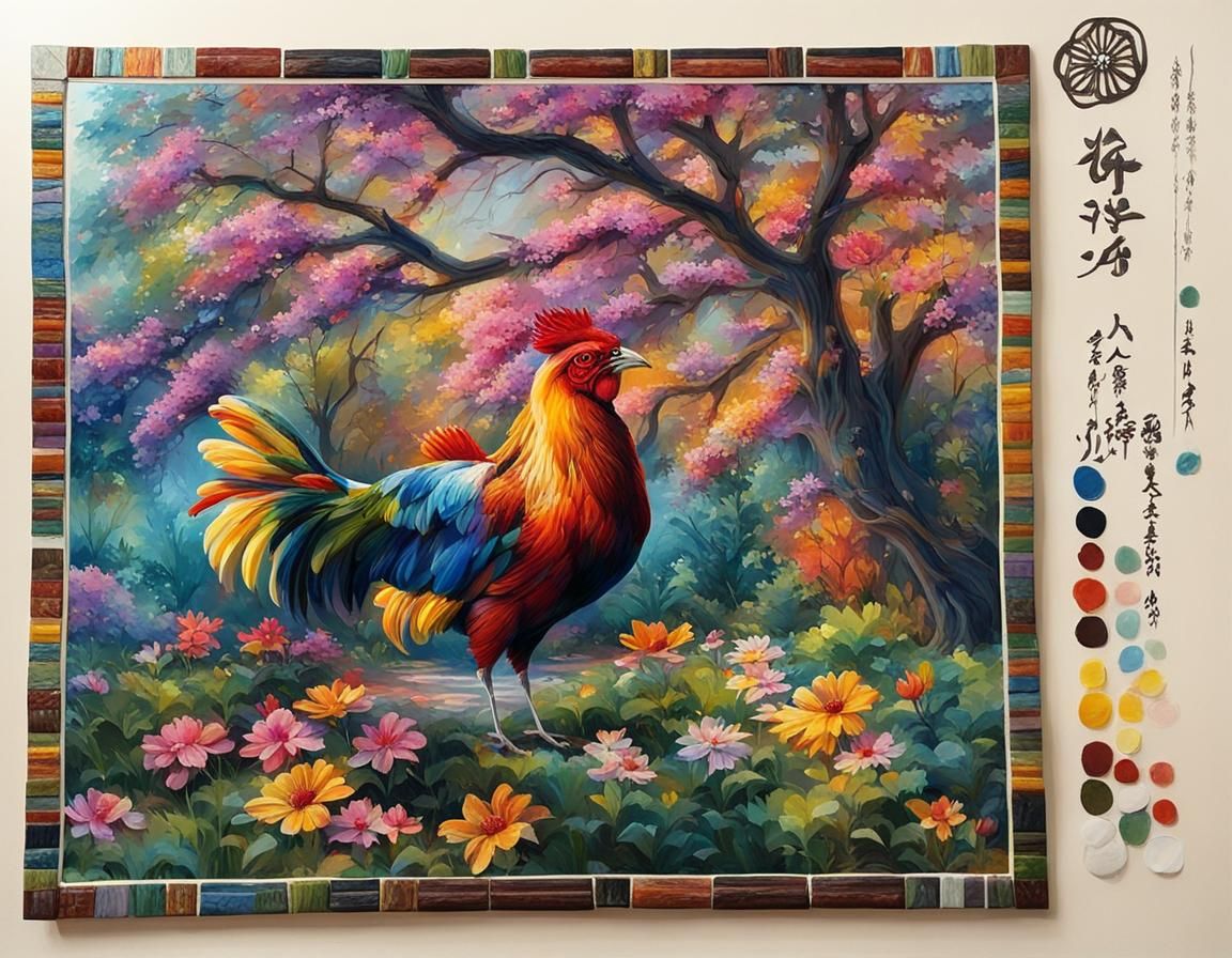 Hut on Chicken Legs with Flowers and Trees