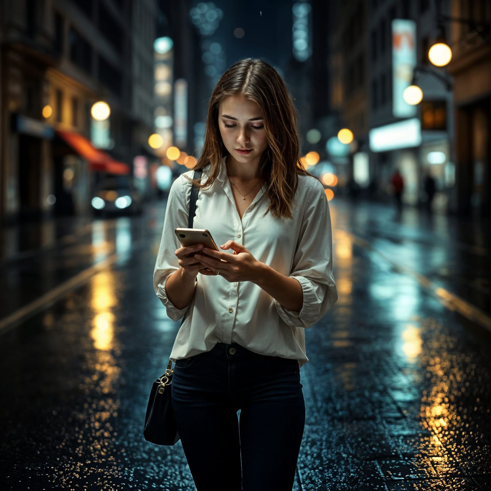 Lonely Heart in Hyperrealistic Landscape