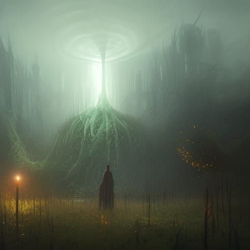 Triffids Dark Fantasy Art in 8k Resolution