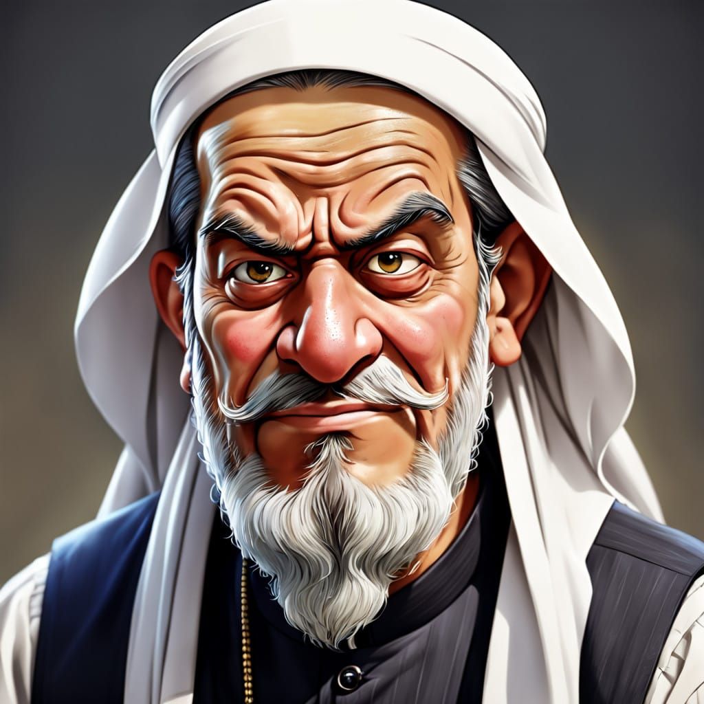 Ugly Salafiste Anime Cartoon Character