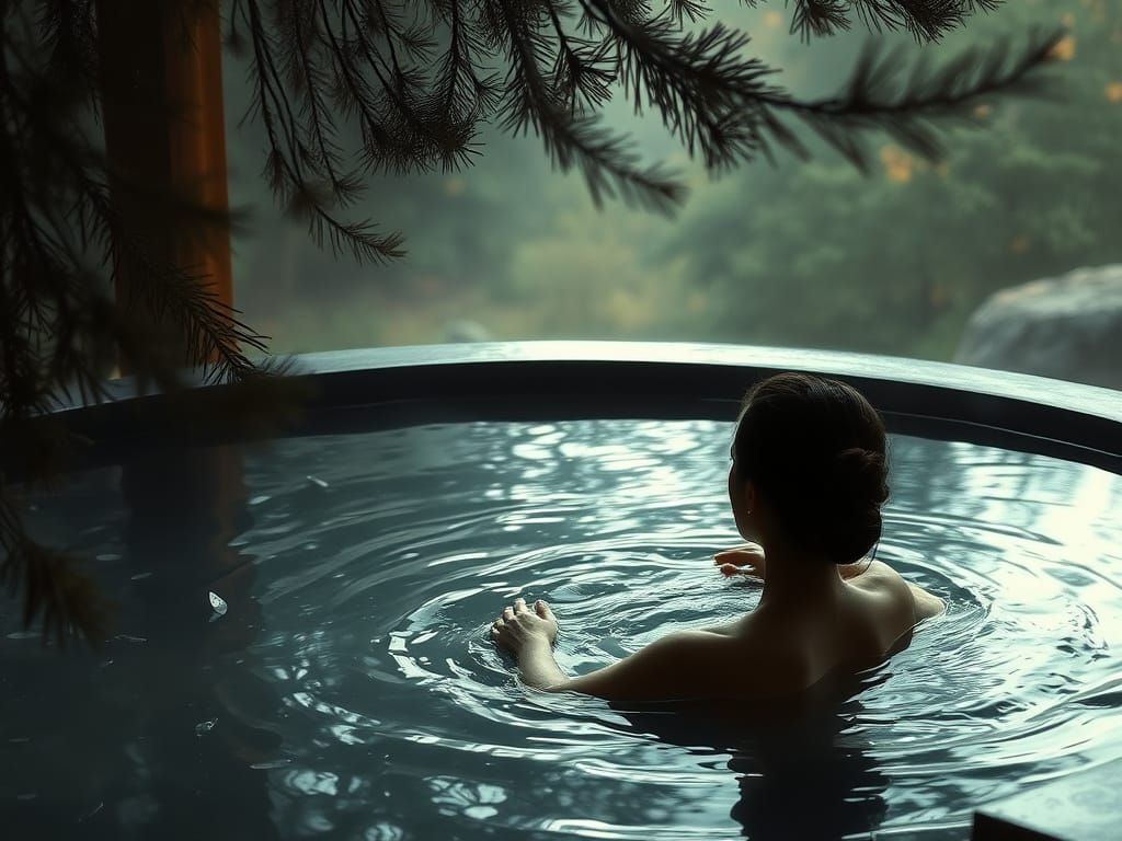 🌿 Noir Renoir Onsen Serenity
Meditating figure in onsen, no...