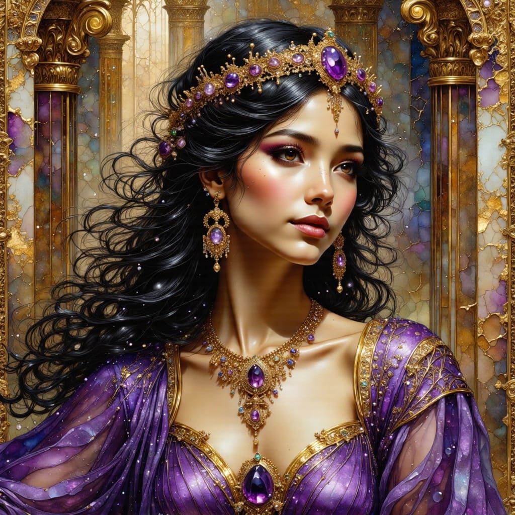 Roman Empress in Art Nouveau Style