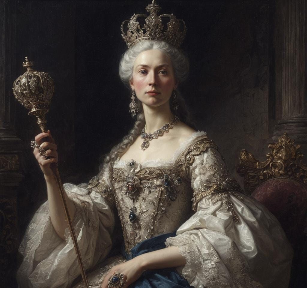 Catherine the Great Portrait in Eriksen Style