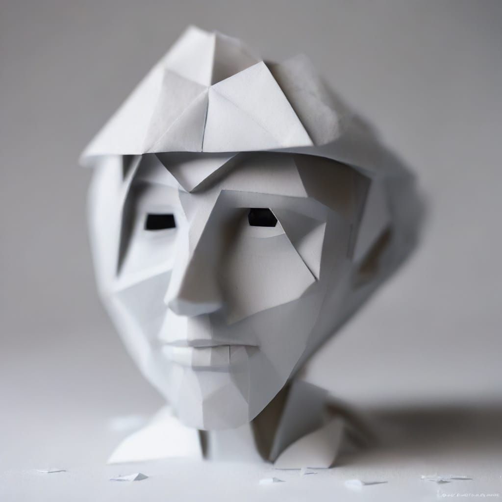 Origami Papercraft: Mark Zuckerberg as Sauron's Eye