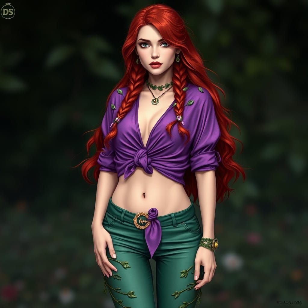 Botanical Goddess Poison Ivy in Ethereal Bloom