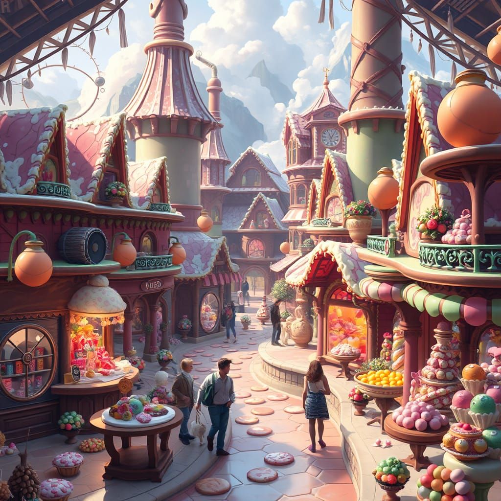 Chocolate Candy Wonderland Inspired by Fantasy Art