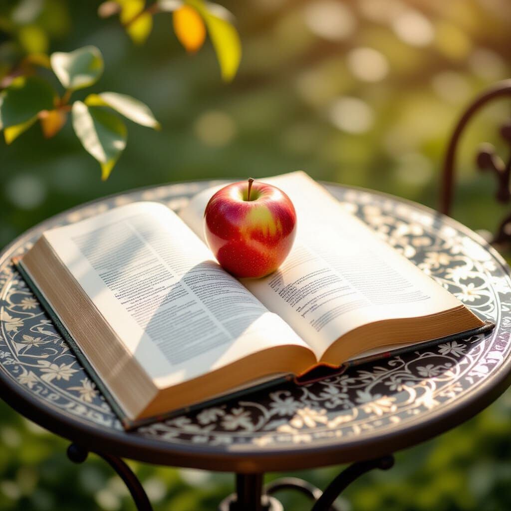 Art Nouveau Deco Garden Apple Book