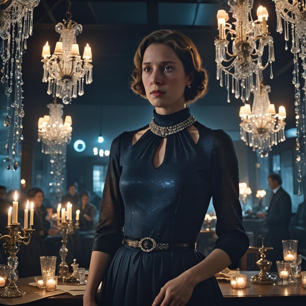 Cinematic Portrait of Woman in Ornate Dress