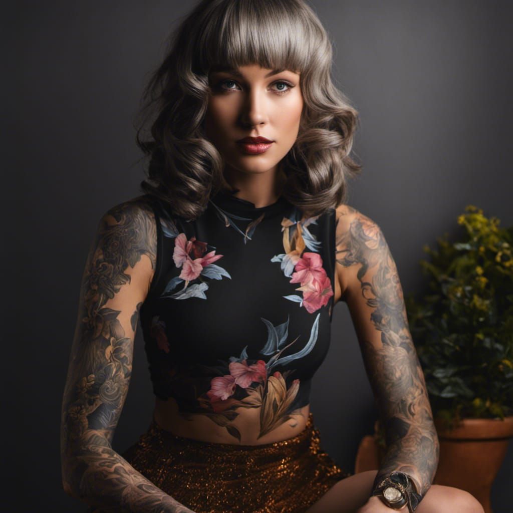 Ethereal Transparent Figure with Tattoos