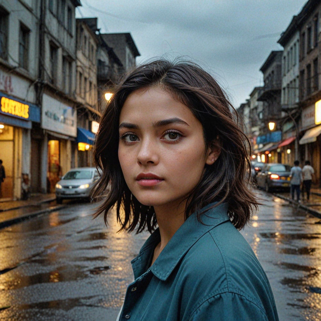 Rain-Soaked Mymensingh City in Cinematic Twilight