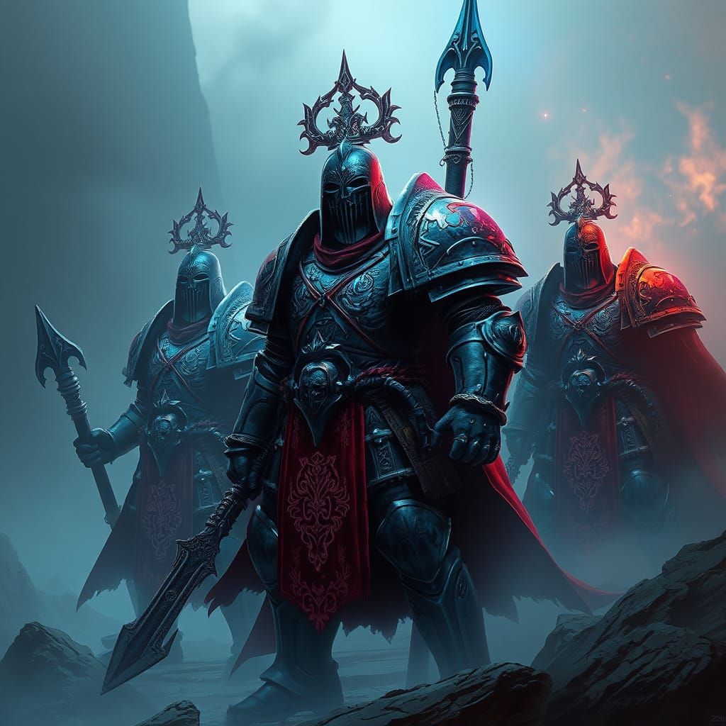 Warriors of Dark Fantasy in Lineage 2 Style