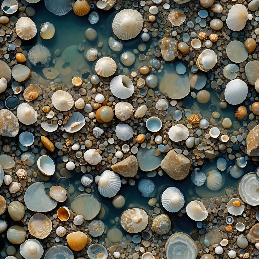 Abstract Underwater Scene with Glowing Marine Life