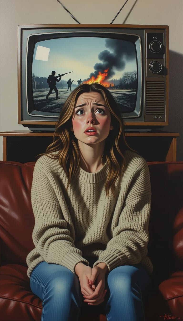 Woman's Horror: War Scenes on TV, Richter Style