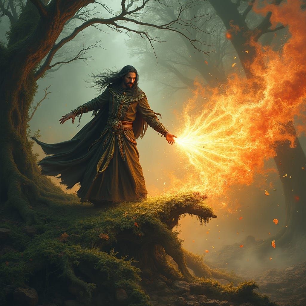 Mystic Duel Ignites Ancient Forest