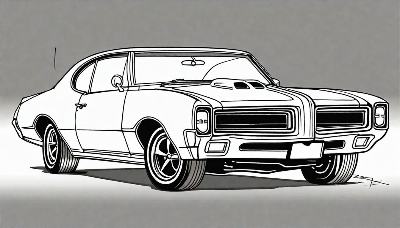 Line drawing of a Pontiac gto