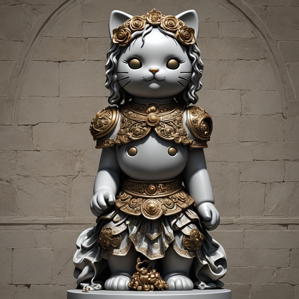 Hello Kitty as Realistic Greek Sculpture