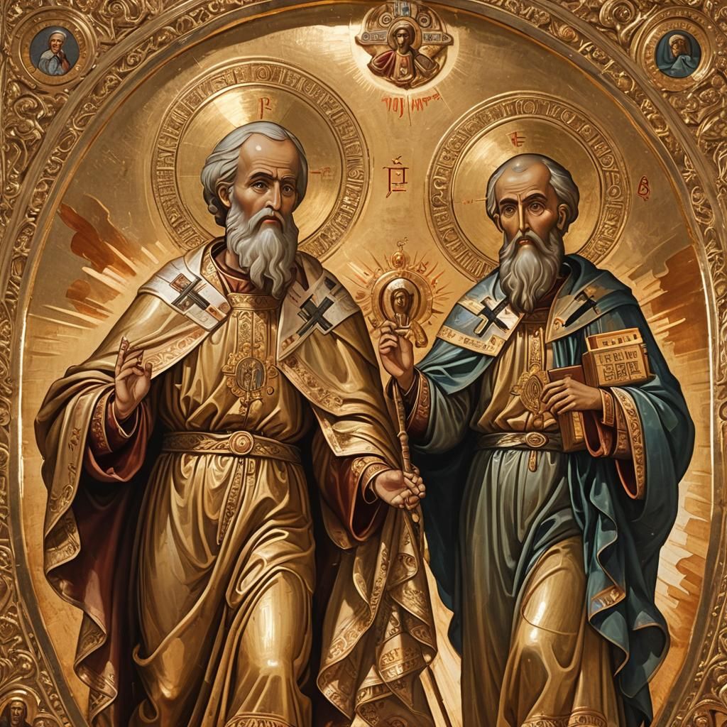 Saints Peter and Paul Ascending in Orthodox Iconography