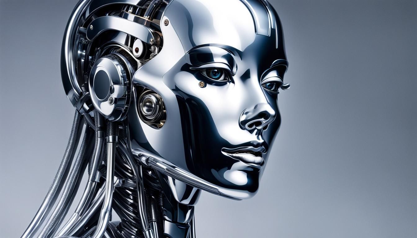 Shimmering Liquid Metal Robot by Sorayama