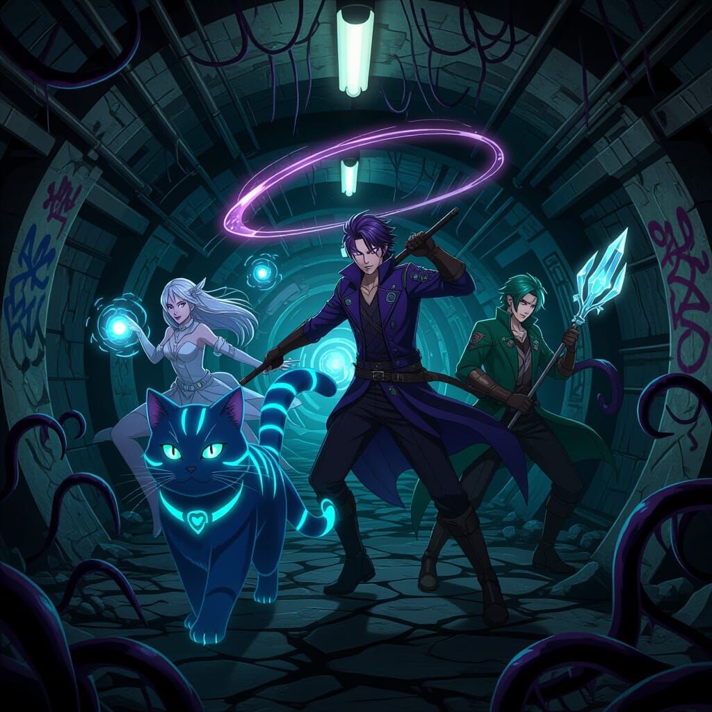 K-Pop Demon Hunters Battle Darkness in Neon Subway