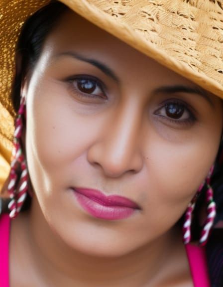 Portrait of a Beautiful 35-Year-Old Mexican Woman