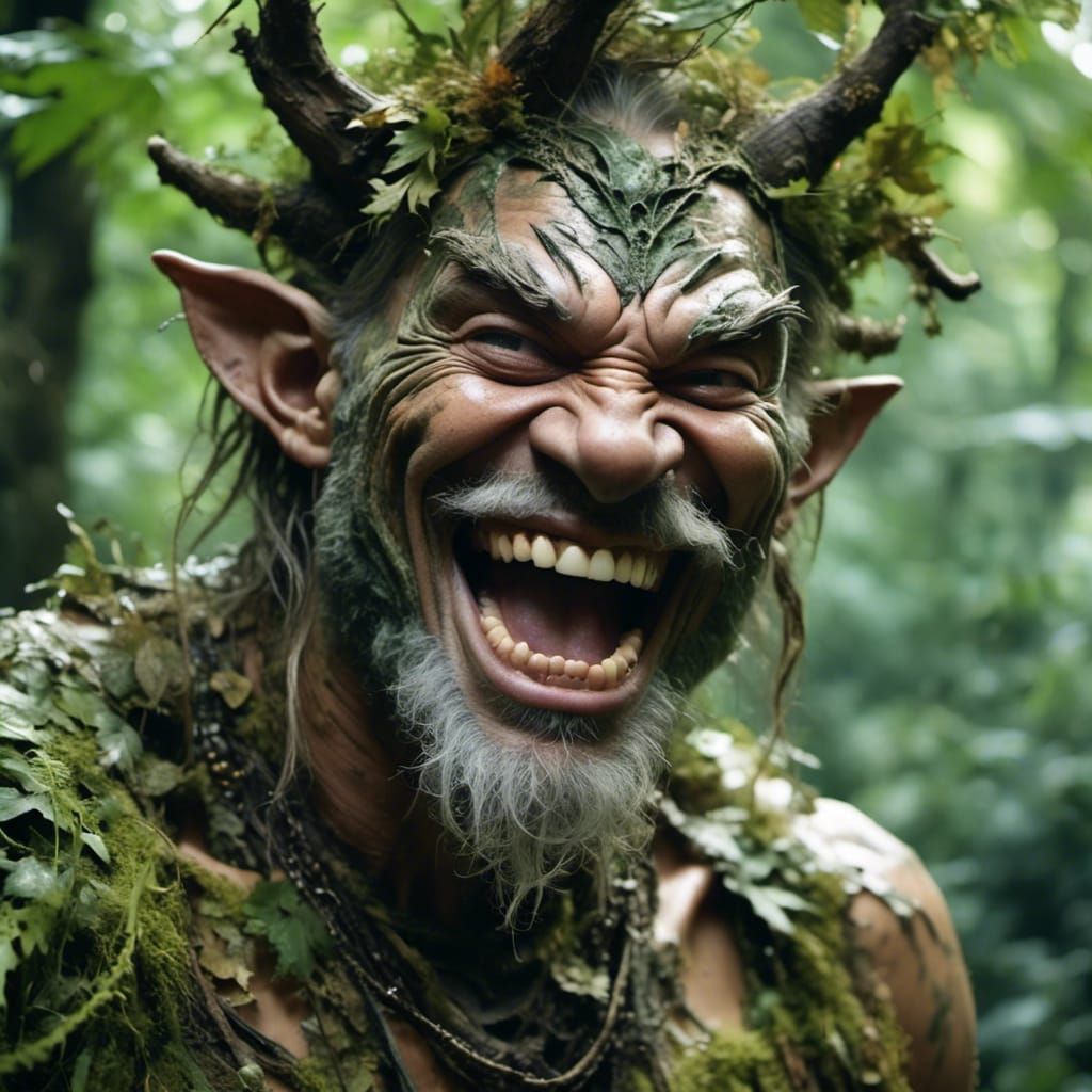 Laughing Handsome Wild Thing Portrait