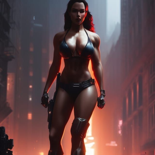 Voluptuous Cyberpunk Woman: Hyperdetailed 8k Masterpiece