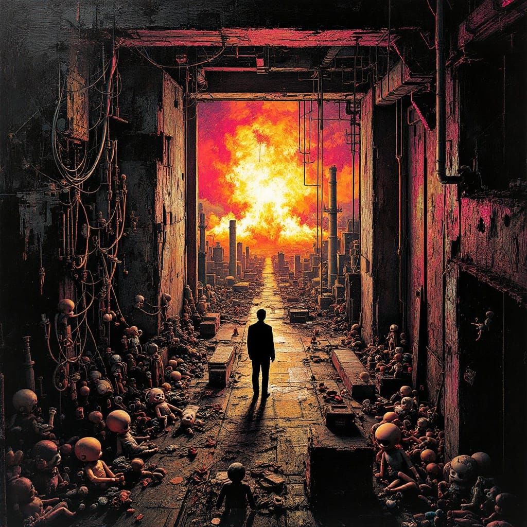 Industrial Noise Band Album Cover in Decay