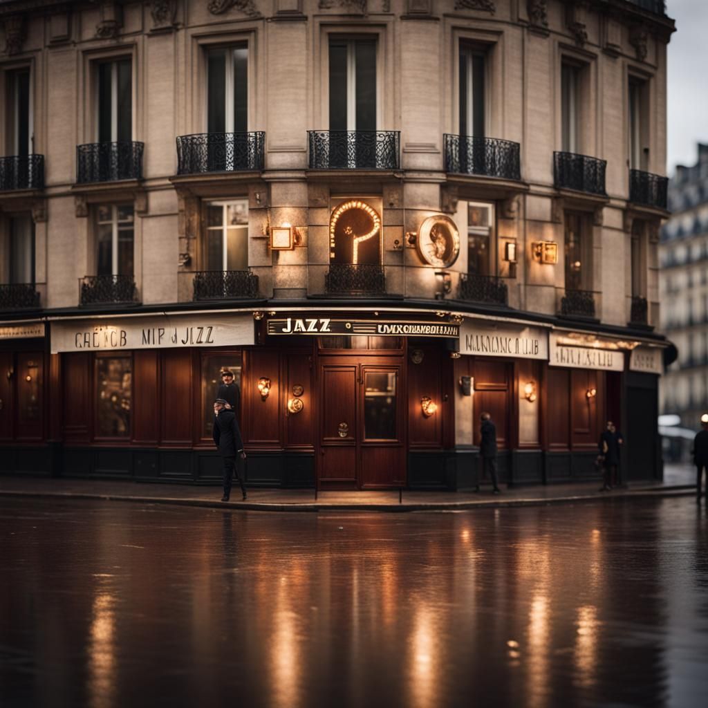 Paris Jazz Club Facade, 1929, Professional Photography