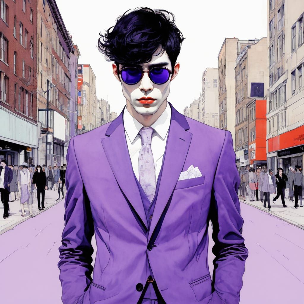 Elegant Vampire in Modern Attire