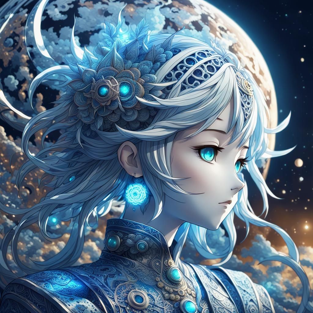 Exquisite Anime Precious Object in Moonlight