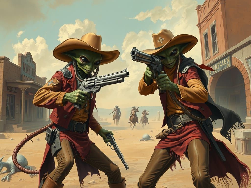 Alien Duel at High Noon in the Wild West