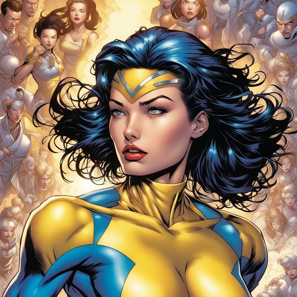 Jubilee of X-Men in Comic Book Style