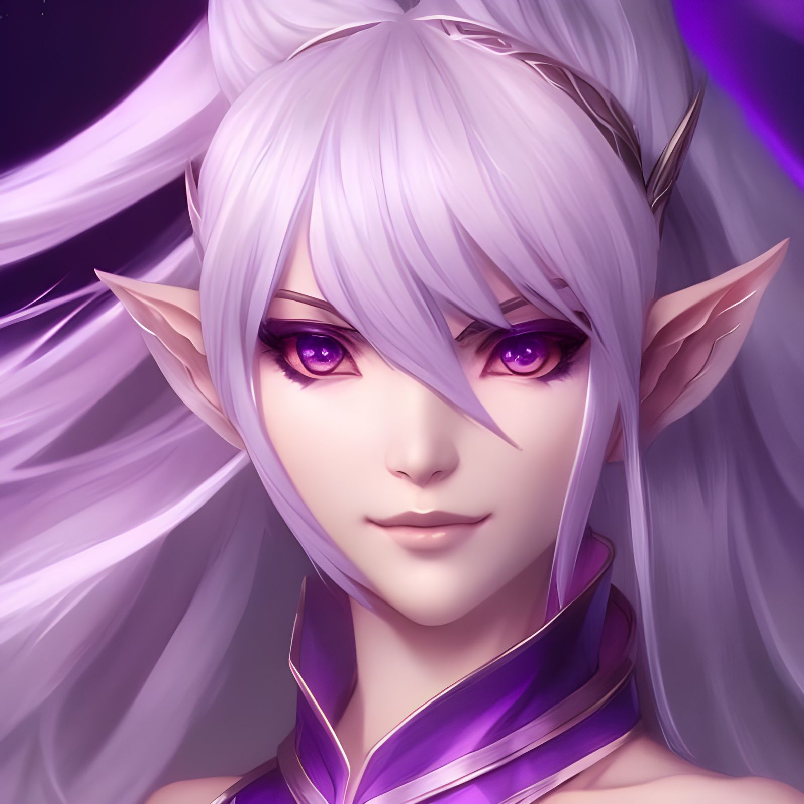 Anime High Elf Portrait in Artgerm Style