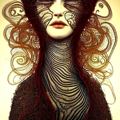 Surreal Abstract Portrait with Spectral Inks