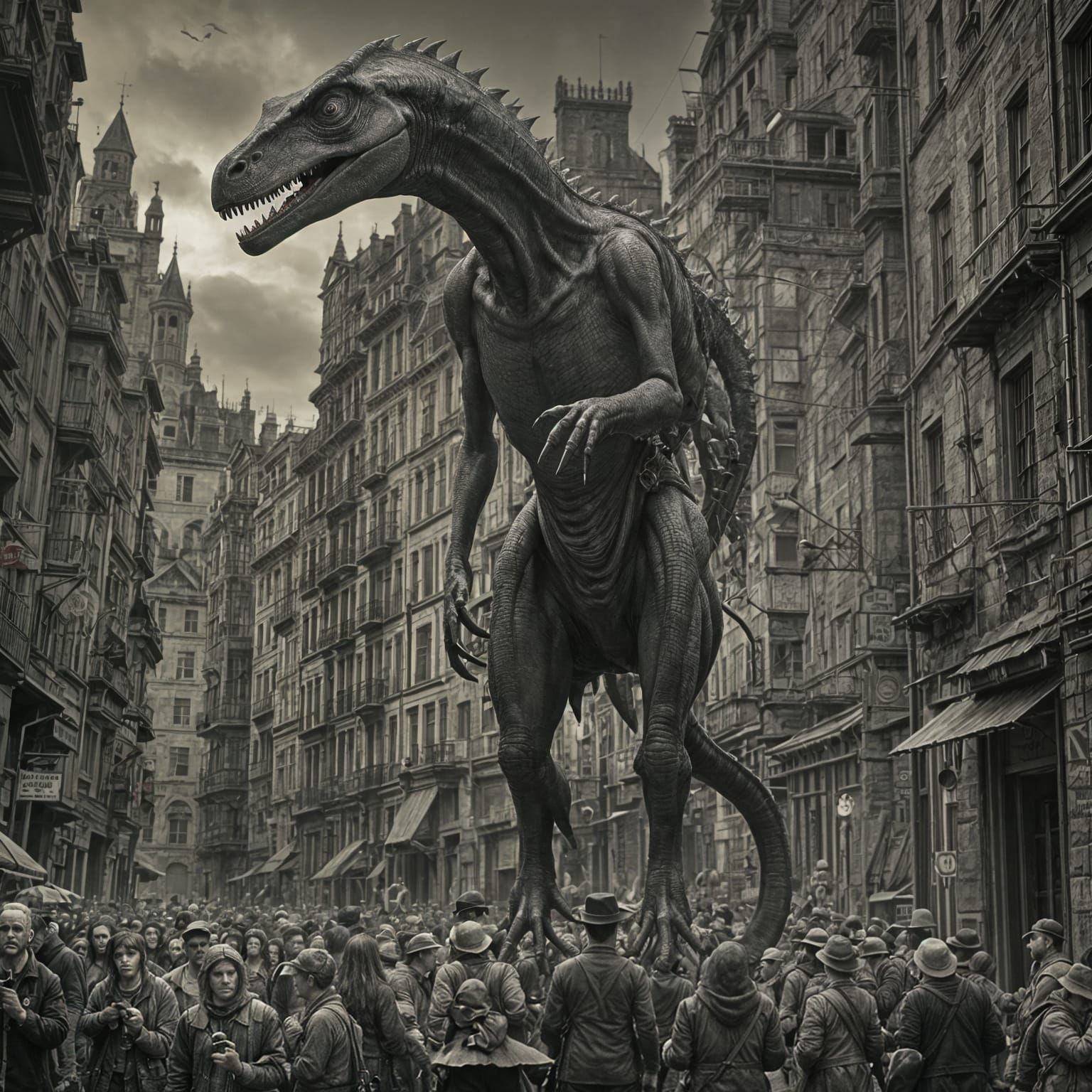 Dystopian Mystery Masterpiece in Gris Grimly Style