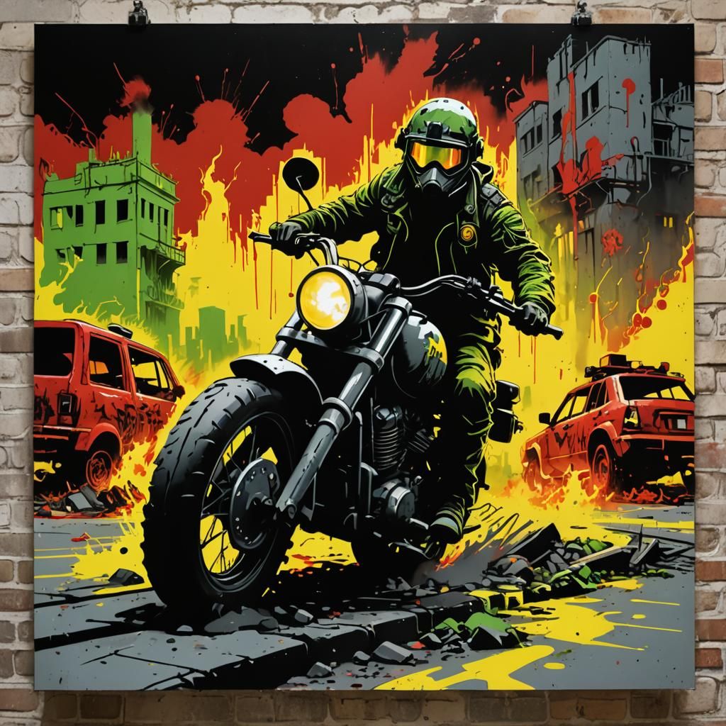 Post-Apocalyptic Road Warrior Graffiti Art