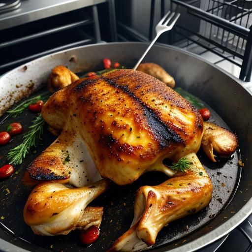 Roasted Chicken on a Spit