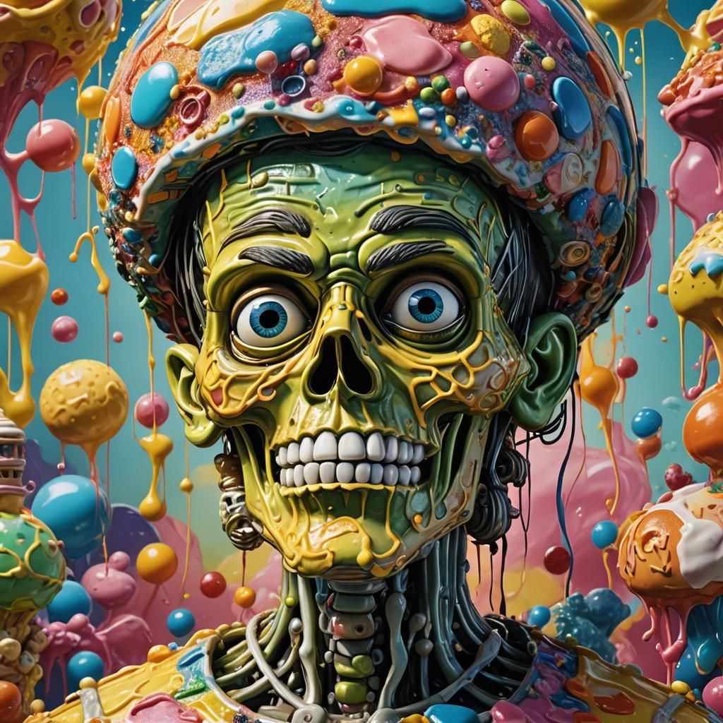 Hyperrealistic Nickelodeon Dome in Splash Art Style