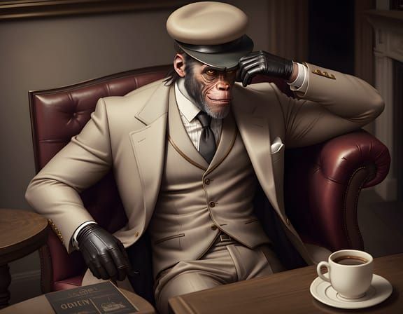A Primate's Peaky Blinder Style