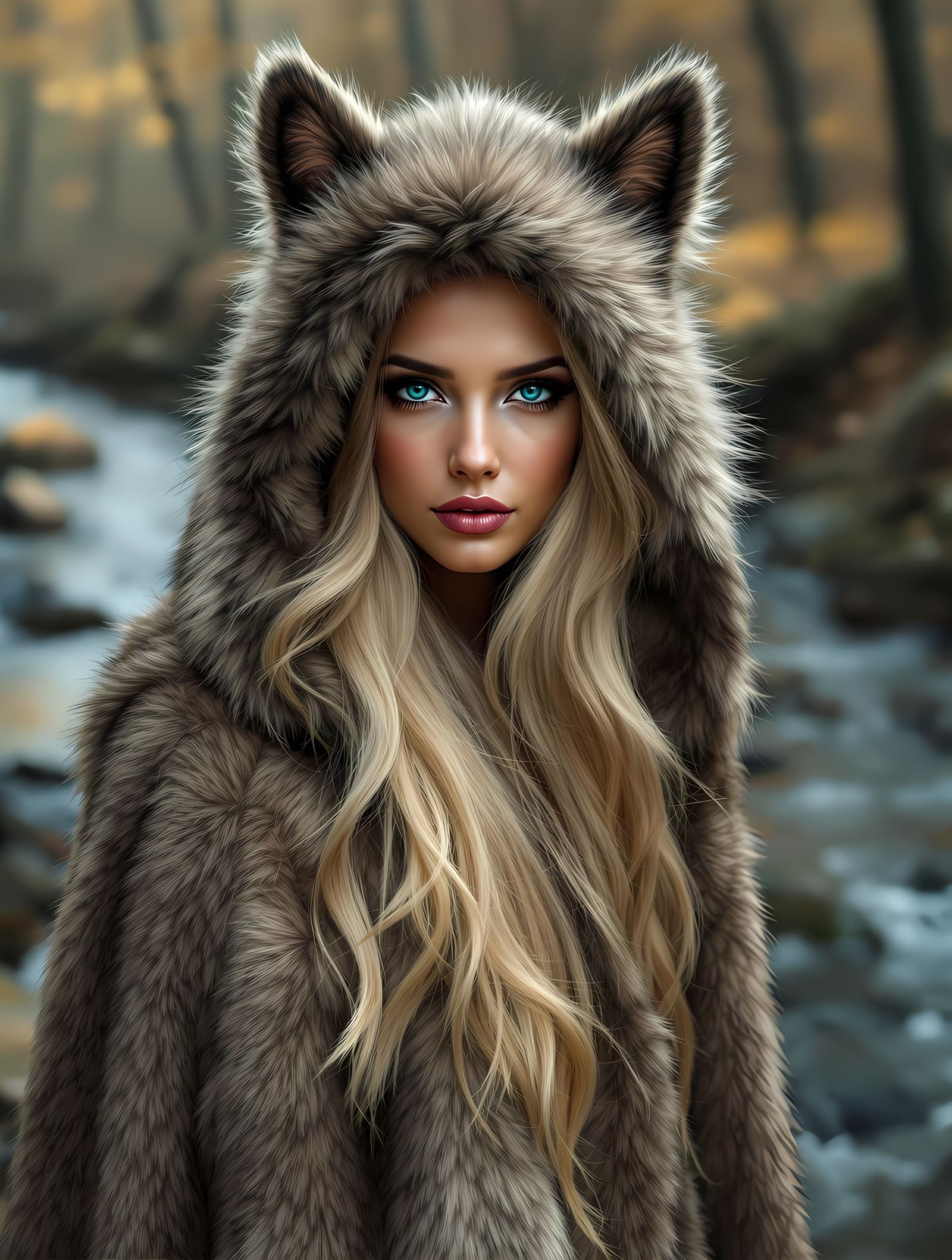 Whimsical Woodland Enchantress in Painterly Style