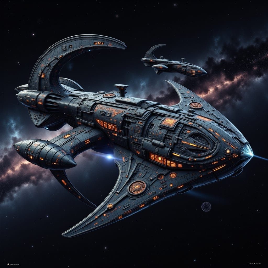 Boomerang Spaceship with Australian Military Insignia