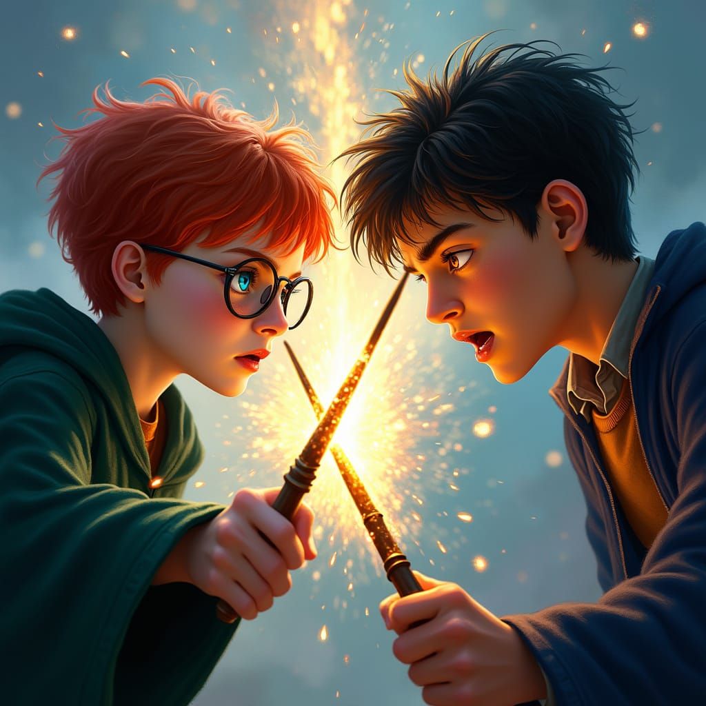 Slytherin Girl Faces Off Against Ravenclaw Boy in Intense Ma...