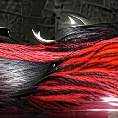 Abstract Eclipse in Red and Black