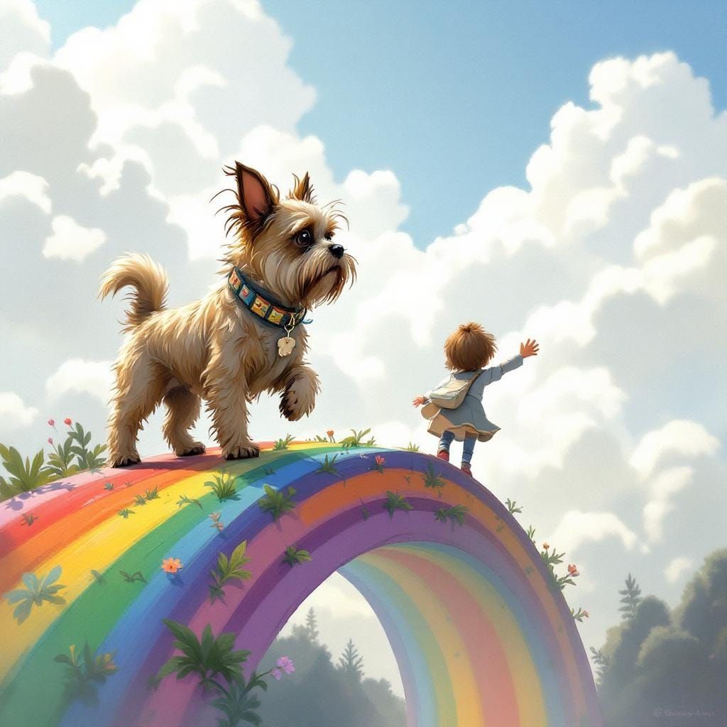 Brussels Griffon Crosses the Rainbow Bridge
