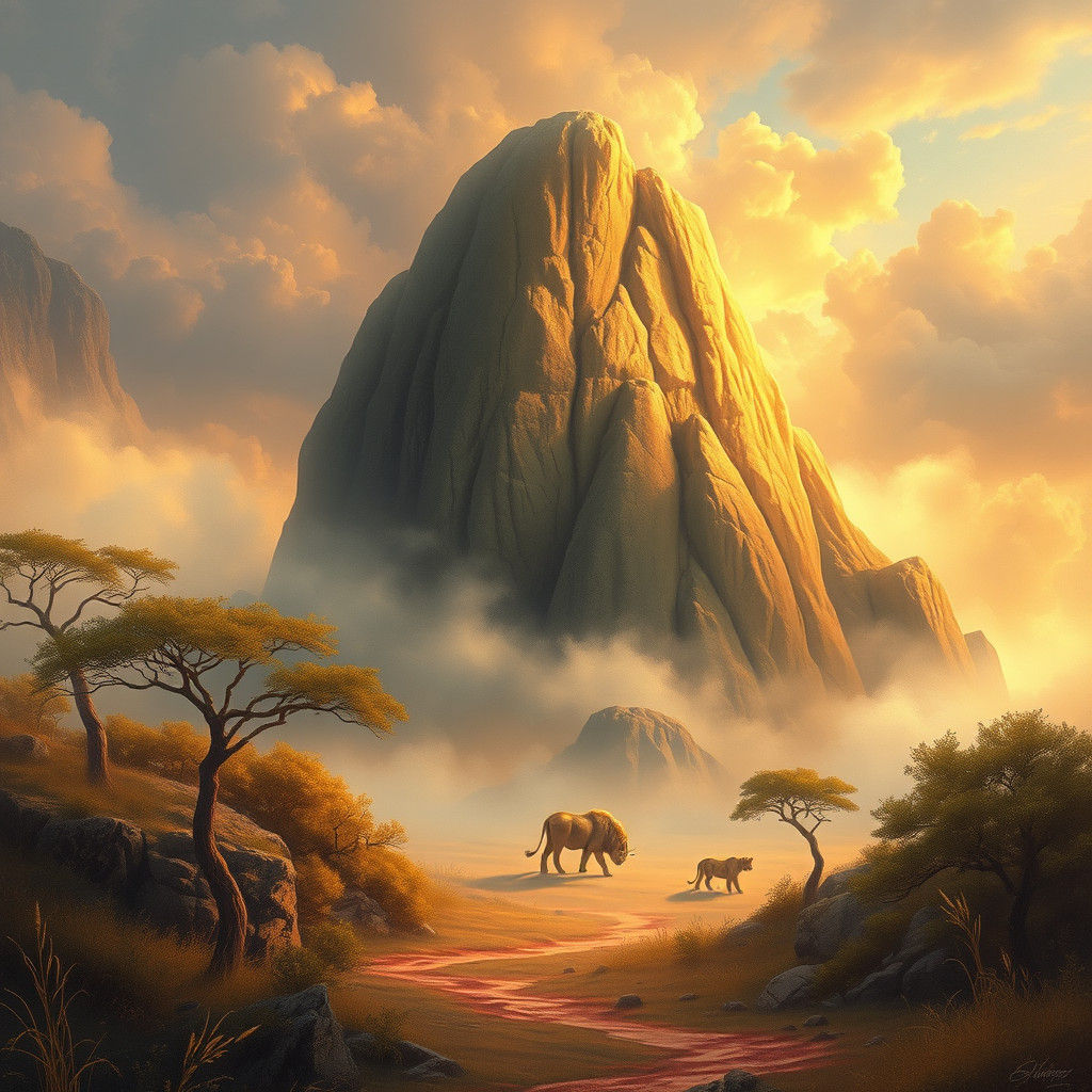 Mystical Pride Rock in Dreamy Cottage Style