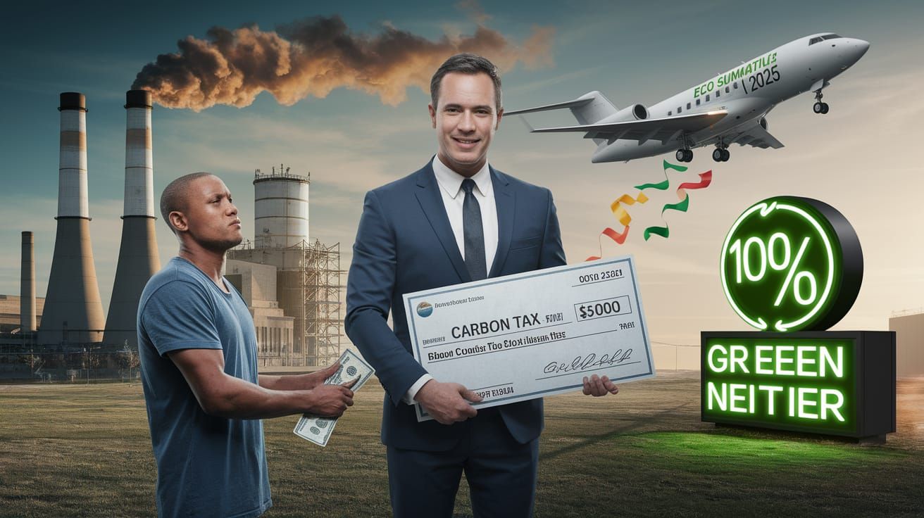 Ironic Carbon Tax: Smug Politician and Crumbling Industry